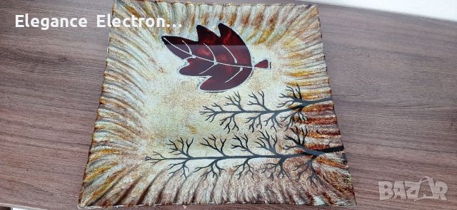 Декоративна квадратна коледна чиния 30/30см, снимка 5 - Декорация за дома - 41662479