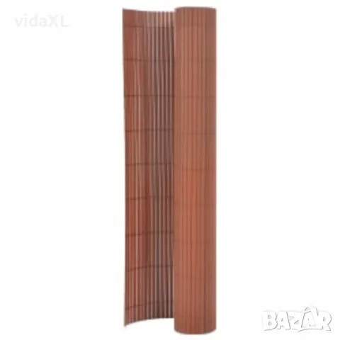 vidaXL Двустранна градинска ограда, 110x300 см, кафява
