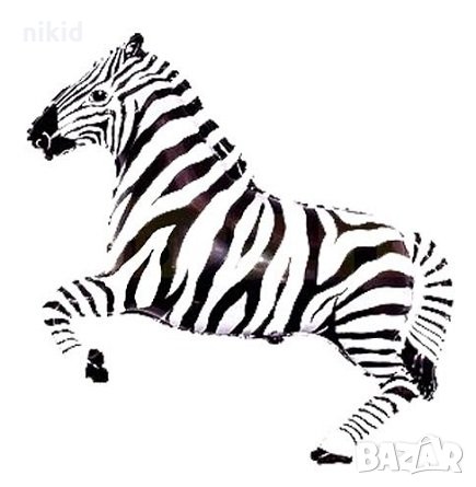 Зебра малък фолио фолиев балон хелий и въздух