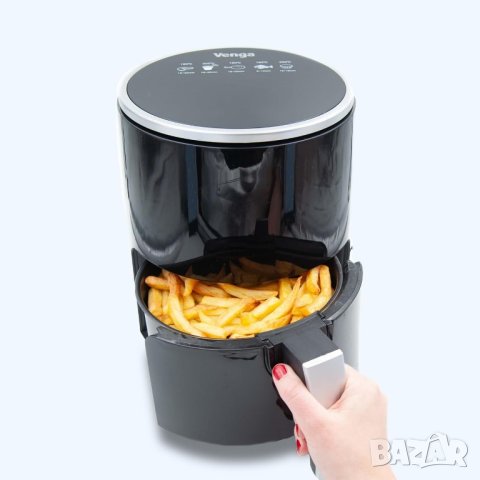 Венга! mini air fryer, 2,5 л, регулируем термостат 80-200°C, 60-минутен таймер, снимка 5 - Фритюрници - 42457477