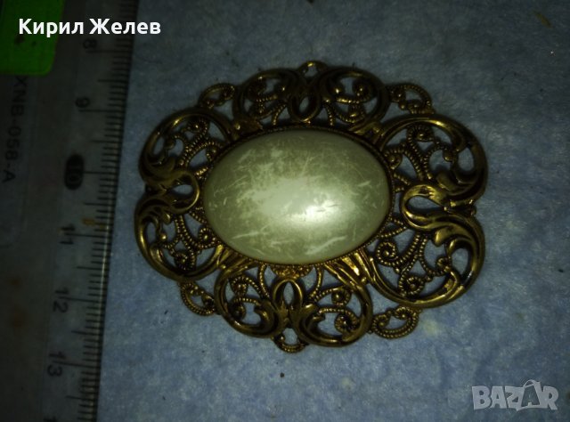 СТАРА БРОНЗОВА АЖУРНА МАЙСТОРСКА ИЗРАБОТКА РЕТРО АПЛИКАЦИЯ НАКИТ БИЖУ УКРАШЕНИЕ 38891, снимка 14 - Антикварни и старинни предмети - 42088621