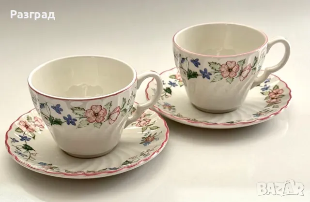 Две английски чаши за чай Wood & sons, снимка 3 - Чаши - 49532785