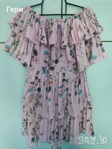 Прекрасна лилава рокля тип солей, снимка 3 - Рокли - 41340037