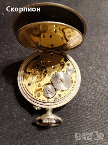Швейцарски джобен часовник с посребрени капаци ULTRA 1905г., снимка 9 - Джобни - 46785314