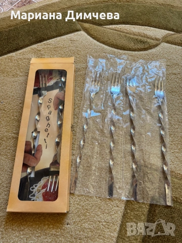 Чисто нов дизайнерски комплект вилици за спагети GEHRING Solingen – 6 бр. – Made in Germany, снимка 5 - Прибори за хранене, готвене и сервиране - 53638597