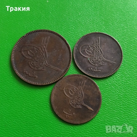 Три медни турски монети , снимка 2 - Нумизматика и бонистика - 53159970
