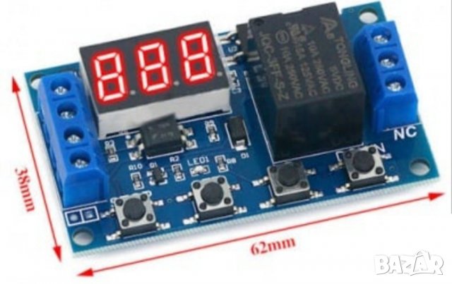 Реле за време  Програмируем цифров таймер с дисплей Delay timer, снимка 2 - Други - 38547078