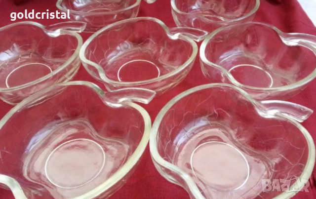  ретро стъклени  купички чинии , снимка 6 - Антикварни и старинни предмети - 17710473
