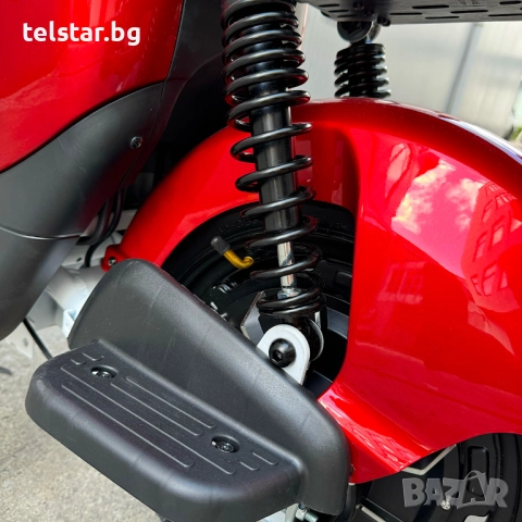 Eлектрически скутер TELSTAR EMAL 1200W с двойна седалка и възможност за педали Нов модел 2025, снимка 16 - Мотоциклети и мототехника - 52426374