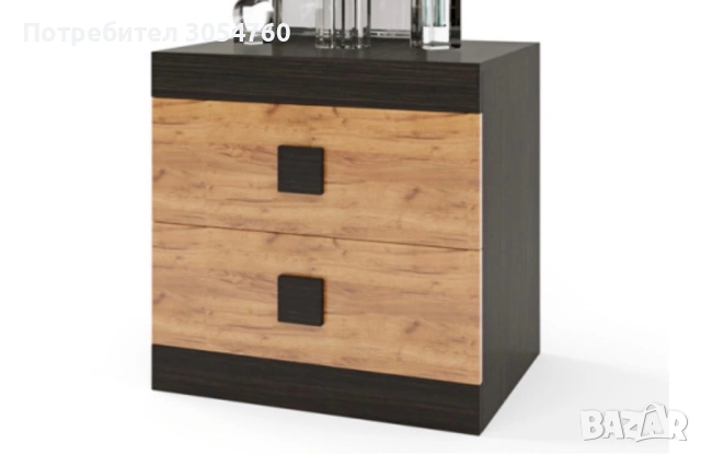 Скрин и две нощни шкафчета, снимка 2 - Скринове - 53603255