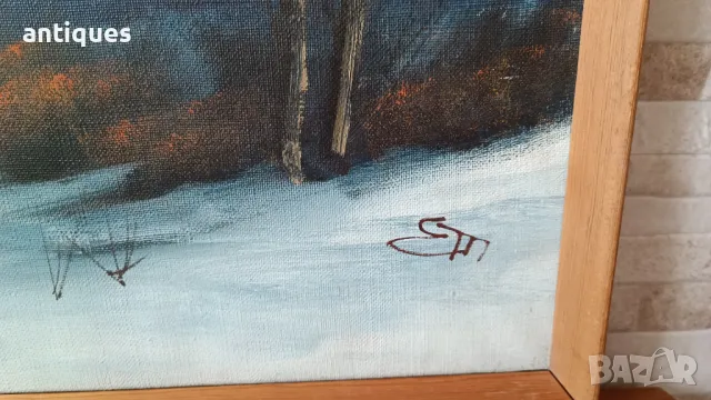 Картини "Пейзажи" два броя (92/33см и 82/33см) - комплект, снимка 4 - Антикварни и старинни предмети - 47504336