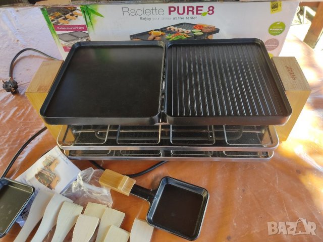 Раклет грил - Princess Pure 8 Бамбук, 1200W, снимка 9 - Скари - 39738312