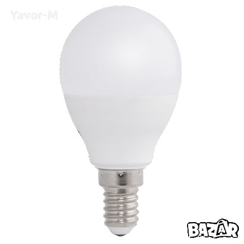 LED Лампа, Топка 7W, E14, 4000K, 220-240V AC, Неутрална светлина, Ultralux - LBL71440, снимка 1 - Крушки - 40861660