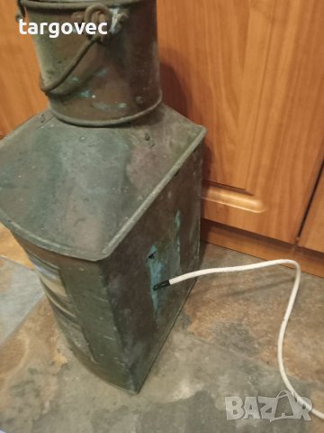 Голям корабен меден фенер, снимка 7 - Антикварни и старинни предмети - 41502558
