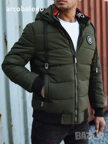 Мъжко зимно ватирано яке с качулка, 4цвята , снимка 8 - Якета - 47410775