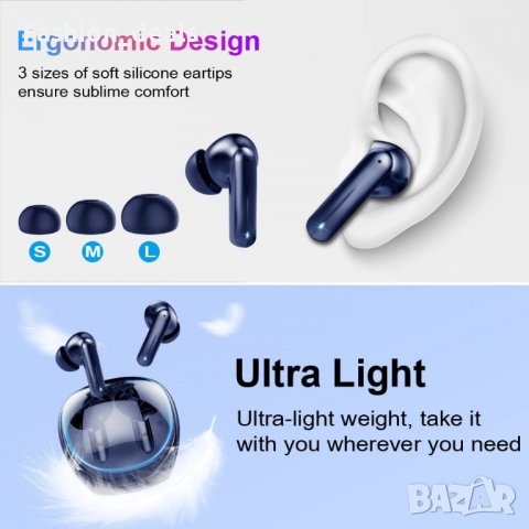 Нови Безжични слушалки Спортни с кутия за зареждане Earbuds за музика, снимка 3 - Bluetooth слушалки - 39679779