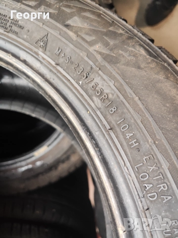 2бр.зимни гуми 235/55/18 Nokian, снимка 4 - Гуми и джанти - 52741797