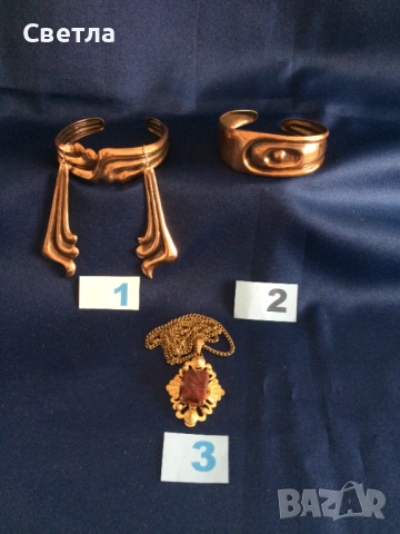 Гривни нови, колиета с обици, пръстени. Медни бижута-ръчна изработка -цени в текста - между € 3 и 20, снимка 4 - Бижутерийни комплекти - 40240545