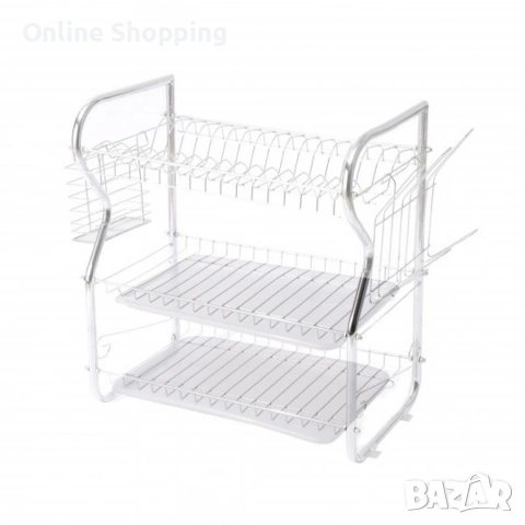Сушилник за съдове Rosberg R53000O, 3 нива, 43x24x45 см, снимка 4 - Аксесоари за кухня - 53383128
