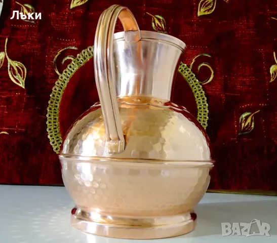 Медна кана,ваза,амфора,чиста червена мед 3 л. , снимка 5 - Антикварни и старинни предмети - 55990982