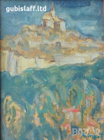 Картина "Търновски мотив", худ. Вельо Митев(1948-2011), снимка 2 - Картини - 44605712