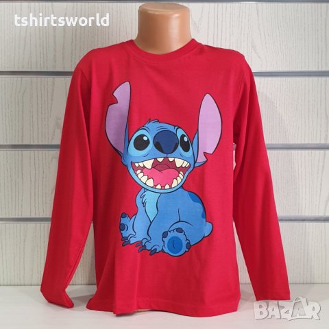 Нова детска блуза с дълъг ръкав и дигитален печат Стич (Stitch), снимка 6 - Детски Блузи и туники - 40571473