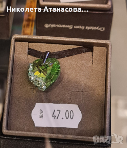 Swarovski  сърце зелено, снимка 3 - Други - 35328024