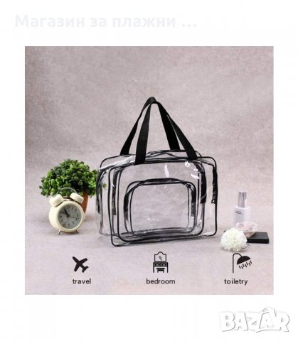 К-Т ОТ 3БР. ПРОЗРАЧНИ НЕСЕСЕРИ С ЦИП - код 2529, снимка 5 - Други - 34194118