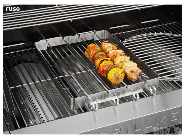 НОВИ! Дълги шишове за грил с поставка, снимка 3 - Прибори за хранене, готвене и сервиране - 51694827