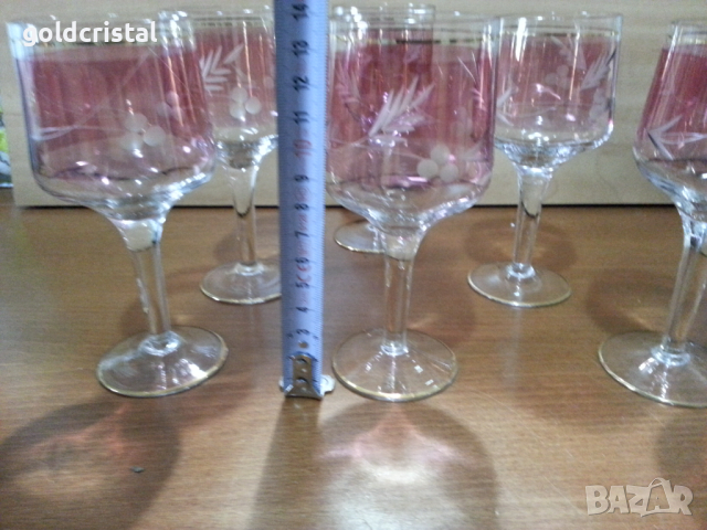 Ретро кристални чаши , снимка 4 - Антикварни и старинни предмети - 44928799