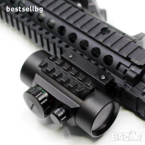 Тактически мерник оптически бързомер прицел 1x30 за пушка уивър база, снимка 4 - Оборудване и аксесоари за оръжия - 35887827