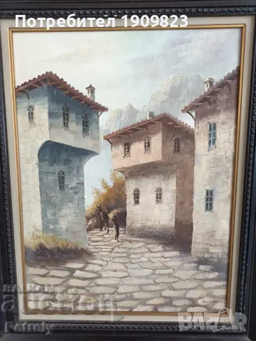 Стара маслена картина , снимка 5 - Картини - 50016488