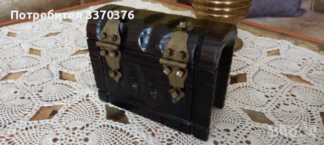 Дървена кутийка за бижута-цвят махагон, снимка 3 - Подаръци за жени - 53519573
