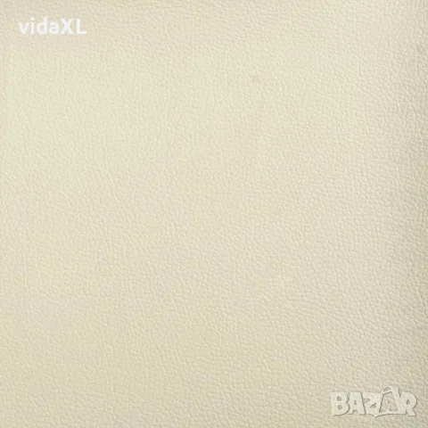 vidaXL Честърфийлд диван стол Крем kunstnahast, снимка 8 - Дивани и мека мебел - 56147457