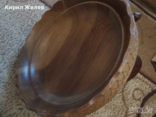 Чиния дървена голяма 51285, снимка 8 - Антикварни и старинни предмети - 51753776