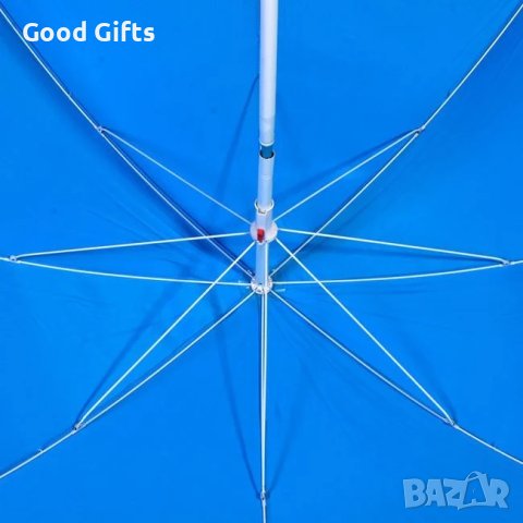 Плажен чадър 1.80м, Син, снимка 2 - Други - 41360208