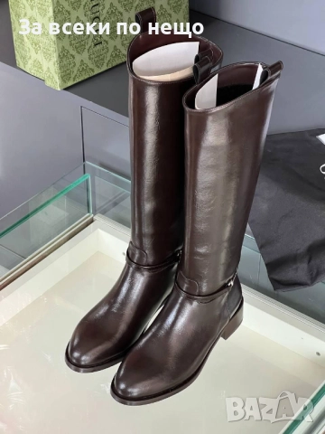 Gucci Дамски Зимни Кожени Ботуши - 2 Налични Цвята Код E1080, снимка 15 - Дамски ботуши - 52347675