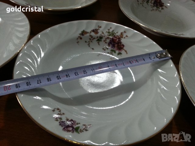 Стар български порцелан чинии дълбоки , снимка 3 - Антикварни и старинни предмети - 41776201