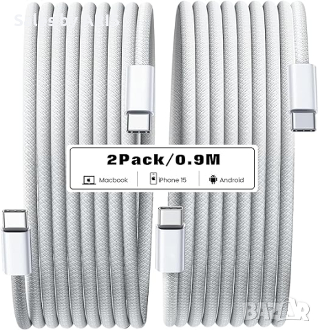  Кабели за бързо зареждане тип C за iPhone, MacBook , Samsung. Type C , снимка 1 - USB кабели - 44561108