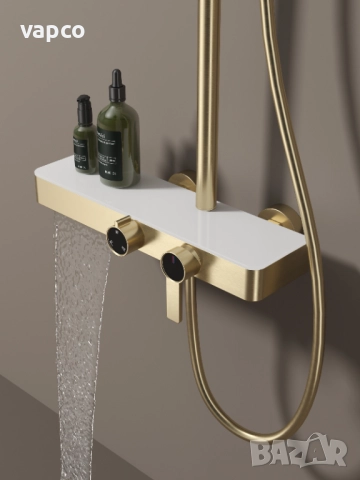 Луксозен душ в златен цвят D29, снимка 6 - Душове - 51488967