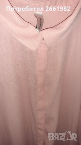  Розова риза - изкуствена коприна, снимка 7 - Ризи - 33998716