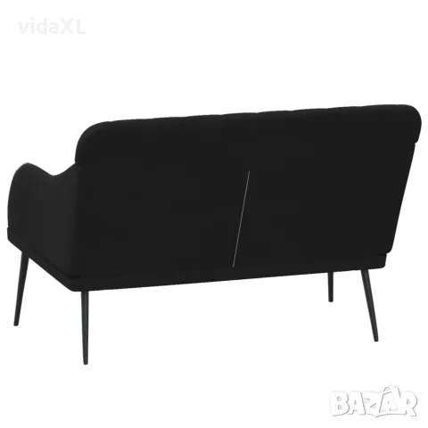 vidaXL Пейка, черна, 110x76x80 см, кадифе, снимка 5 - Дивани и мека мебел - 56147270