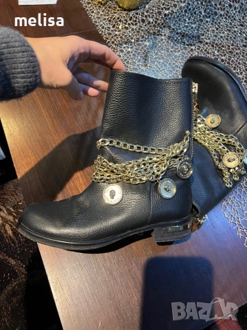 Philipp Plein  Кожени боти  , снимка 3 - Дамски боти - 53392331