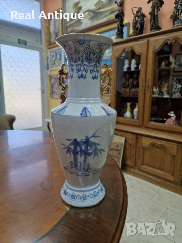 Красива антикварна порцеланова ваза амфора , снимка 4 - Антикварни и старинни предмети - 41306985