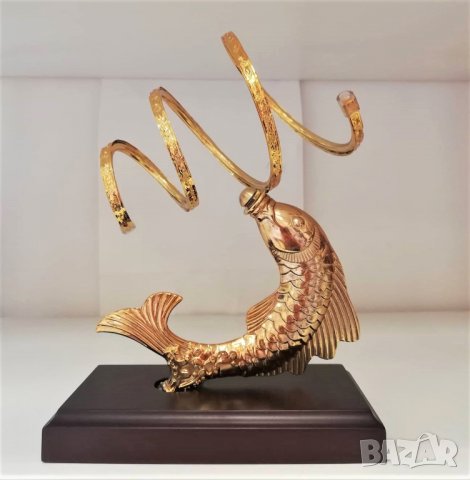 Златна Риба с бутилка за юбилей - 40, 50, 60, 70 или 80 години, снимка 3 - Подаръци за юбилей - 35946314