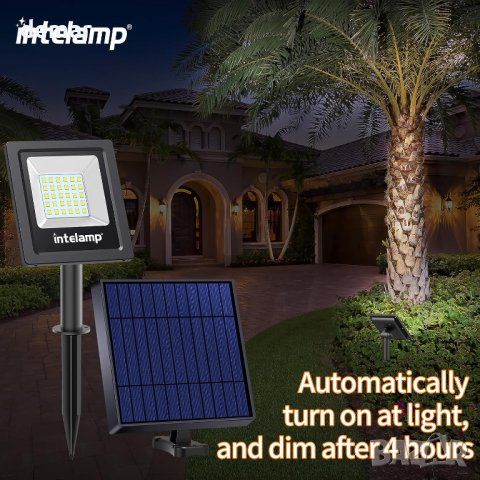 Соларни външни прожектори IP65 водоустойчиви светлини, снимка 2 - Външни лампи - 42012185