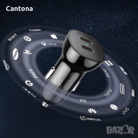 Choetech FCP Dual Quick Car Charger 36W - зарядно за кола с 2xUSB-C за бързо зареждане, снимка 4 - Зарядни за кола - 42351688