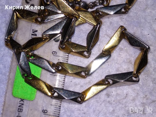 ВЕЛИКОЛЕПЕН ФЕШЪН АРТ ЛАНЕЦ - МЕДЕН с ЛЪСКАВА БЛЕСТЯЩА ЖЪЛТА и БЯЛА ПОЗЛАТА МАГНИТ НЕ го ЛОВИ 13773, снимка 11 - Колиета, медальони, синджири - 41483884