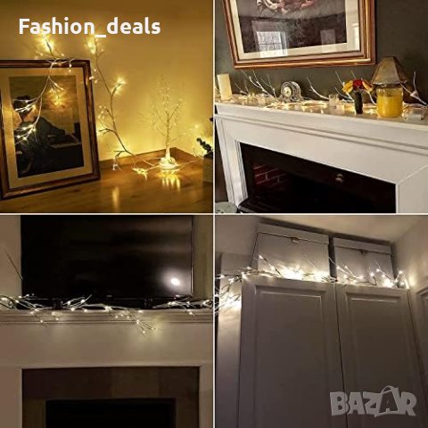 Нов Брезов гирлянд Осветление /Декорация Камина Стена, снимка 6 - Декорация за дома - 41468727