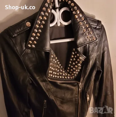 Яке естествена кожа ZARA, снимка 2 - Якета - 47624619